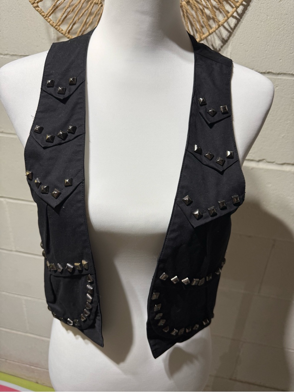 Black Studded Vest